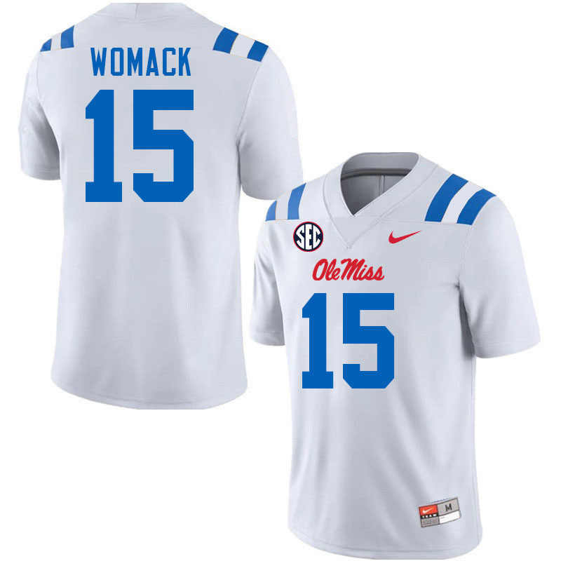 Ole Miss Rebels #15 Da'Shawn Womack College Football Jerseys Stitched-White
